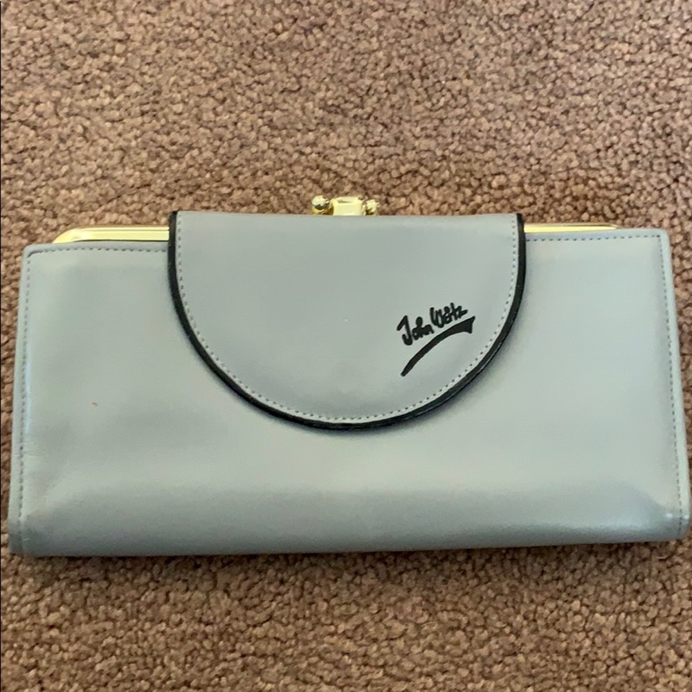 John weitz signature collection gray wallet